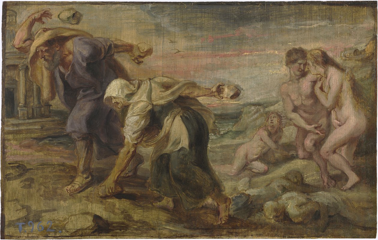 Deucalion a Pyrrha, asi 1636 od Peter Paul Rubens