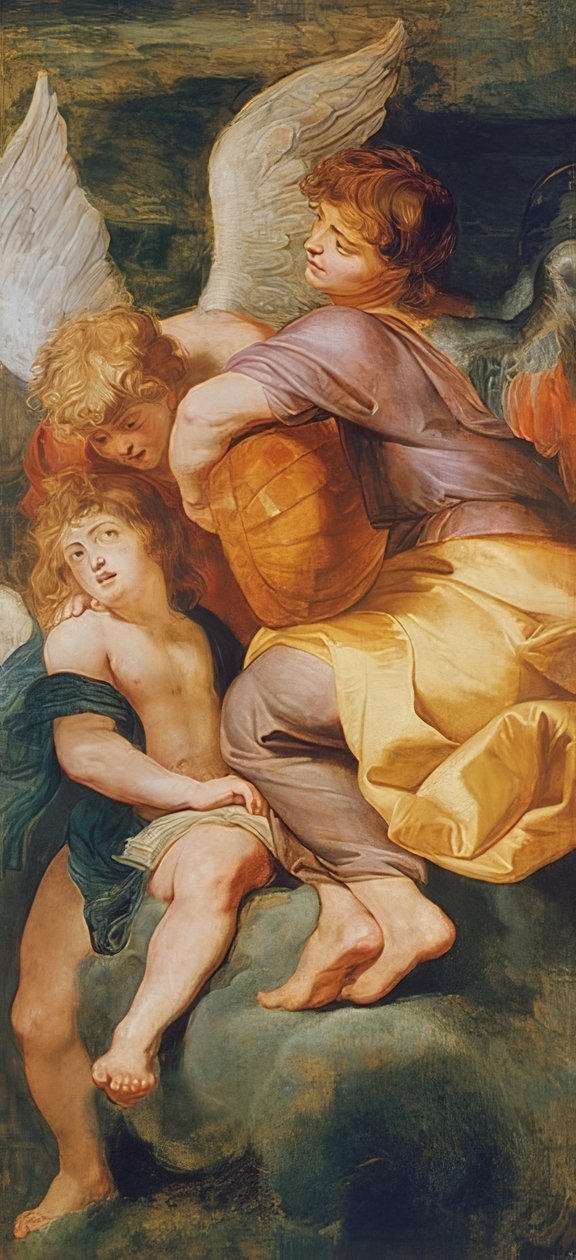 Tři andělé tvoří hudbu. 1615/20 od Peter Paul Rubens