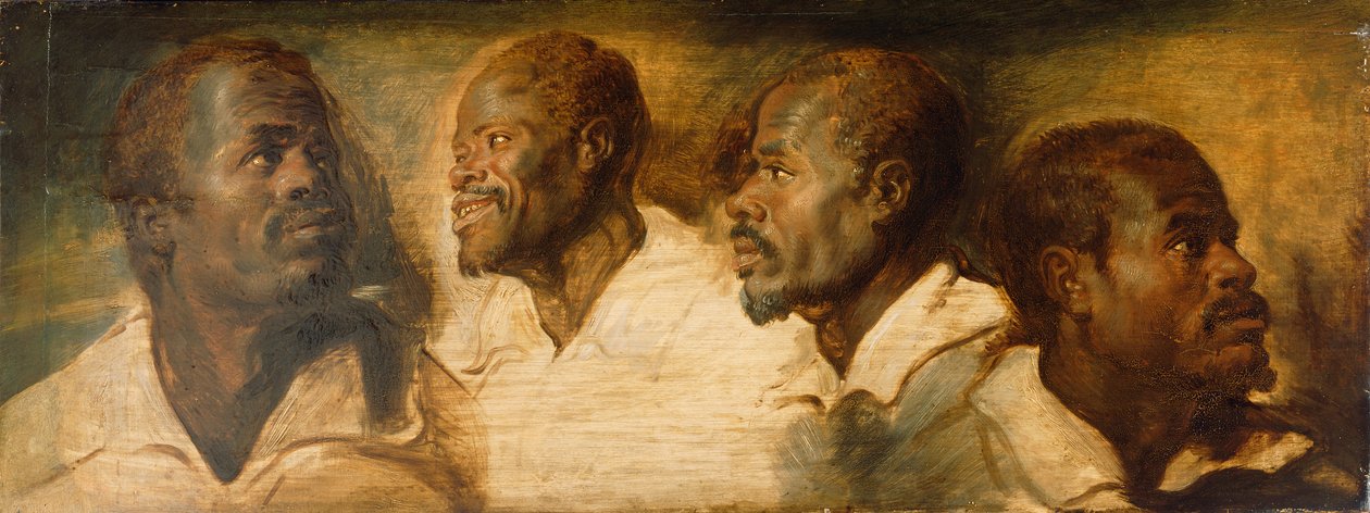 Čtyři studie mužské hlavy, c.1617-1620 od Peter Paul Rubens