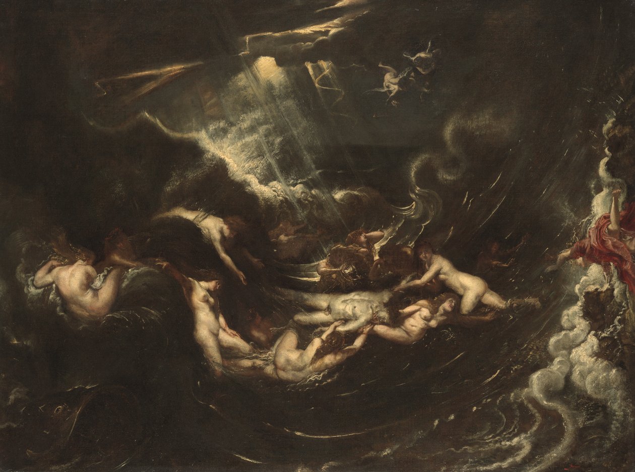 Hrdina a Leander, kolem roku 1604 od Peter Paul Rubens