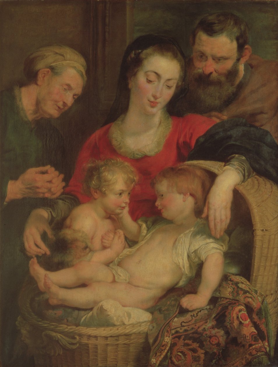 Svatá rodina koše (panel) od Peter Paul Rubens