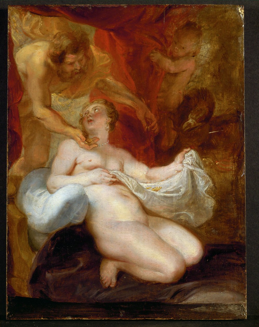 Jupiter a Danae (malba na dřevě) od Peter Paul Rubens