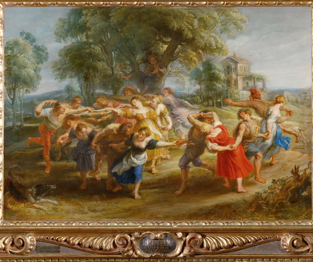 Tanec rolníků, asi 1630 (malba na dřevě) od Peter Paul Rubens