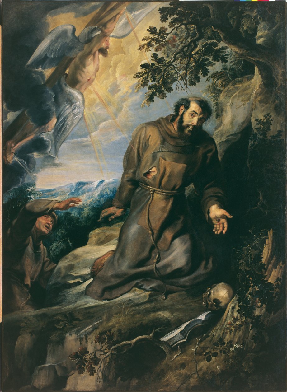Svatý František přijímá stigmata od Peter Paul Rubens