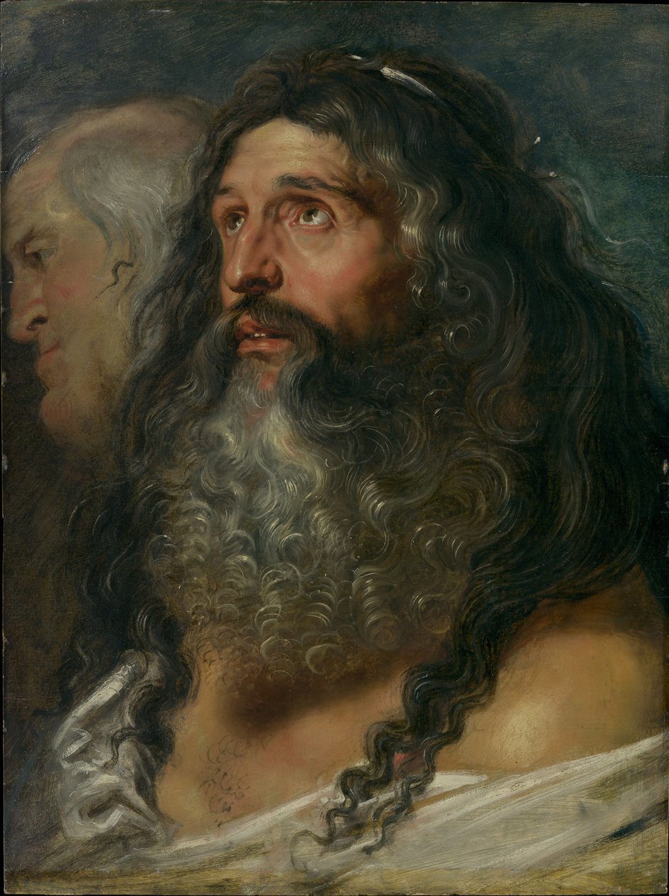 Studie dvou hlav, c.1609 od Peter Paul Rubens