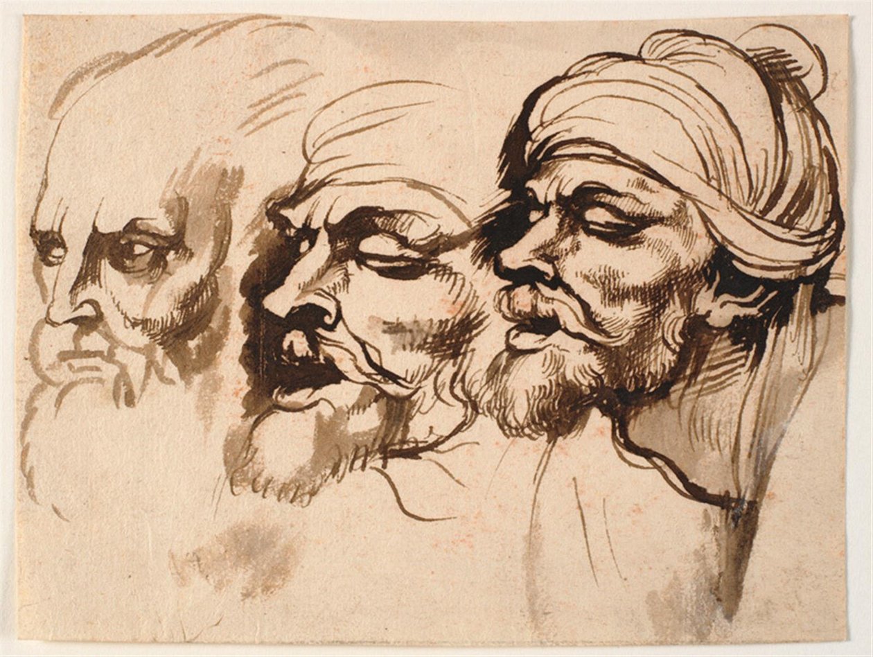 Tři mužské hlavy od Peter Paul Rubens