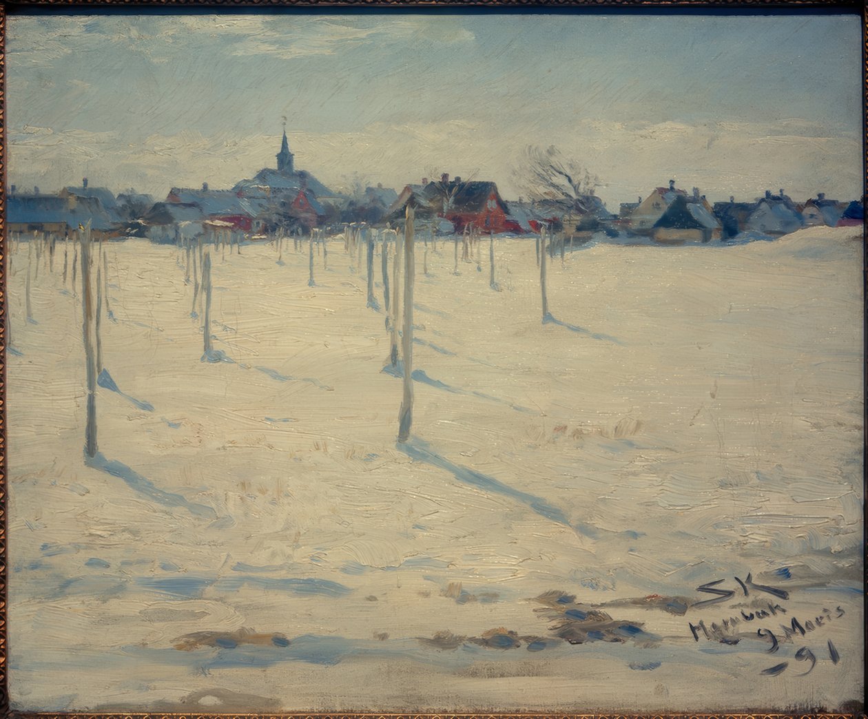 Hornbaek im Winter od Peder Severin Krøyer