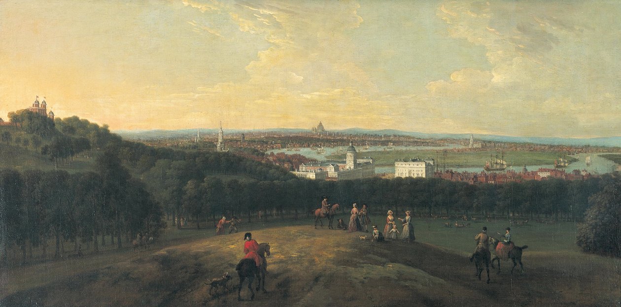 Londýn z Greenwich Park, 1718. od Peter Tillemans