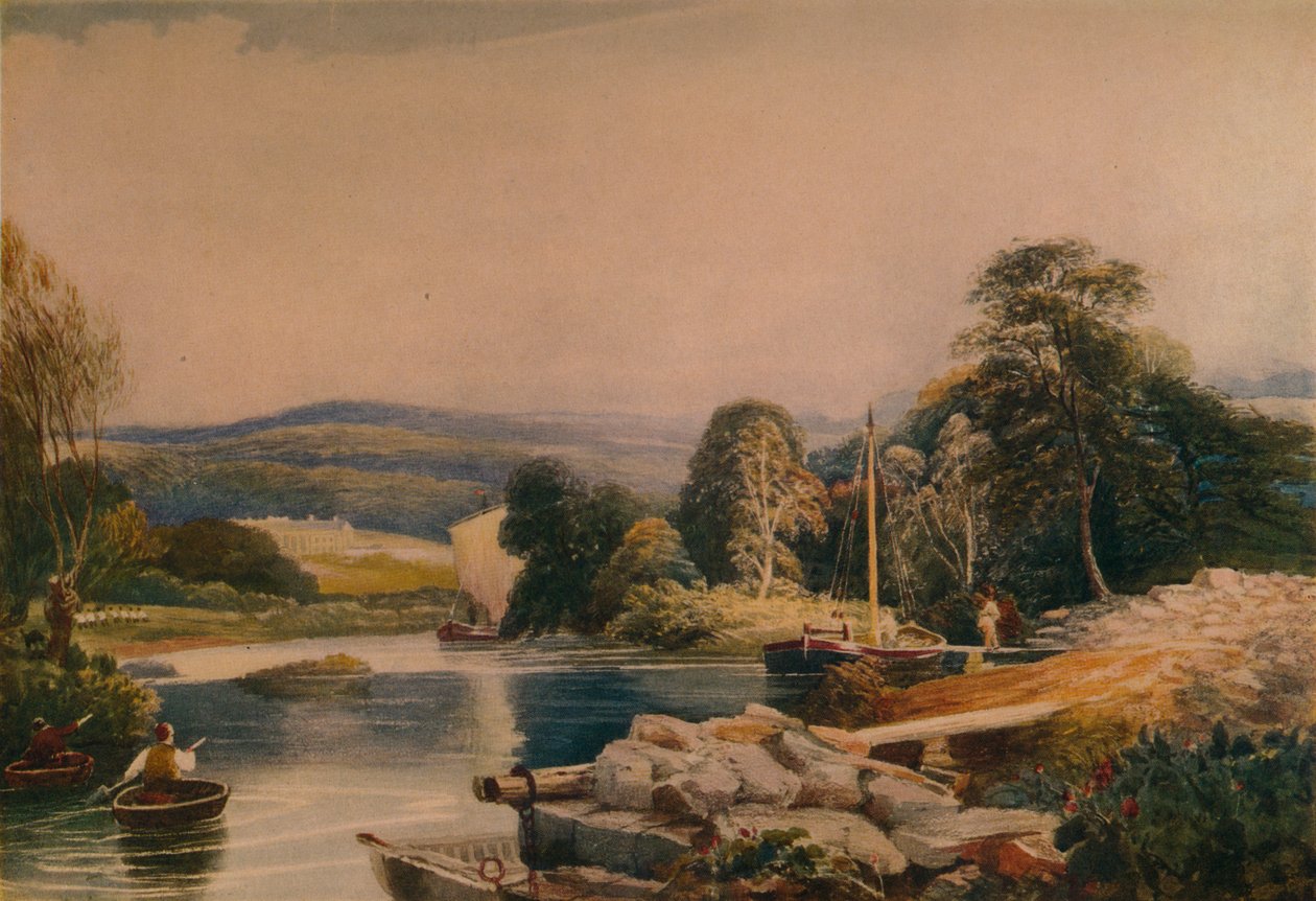 Na Teify, Cardiganshire, 19. století, 1935 od Peter de Wint