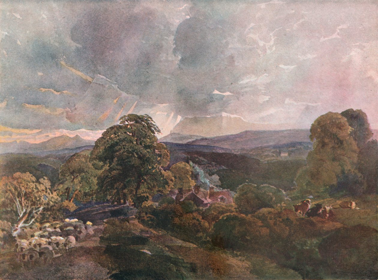 Sackbridge Hall, Near Lowther, c1928 od Peter de Wint