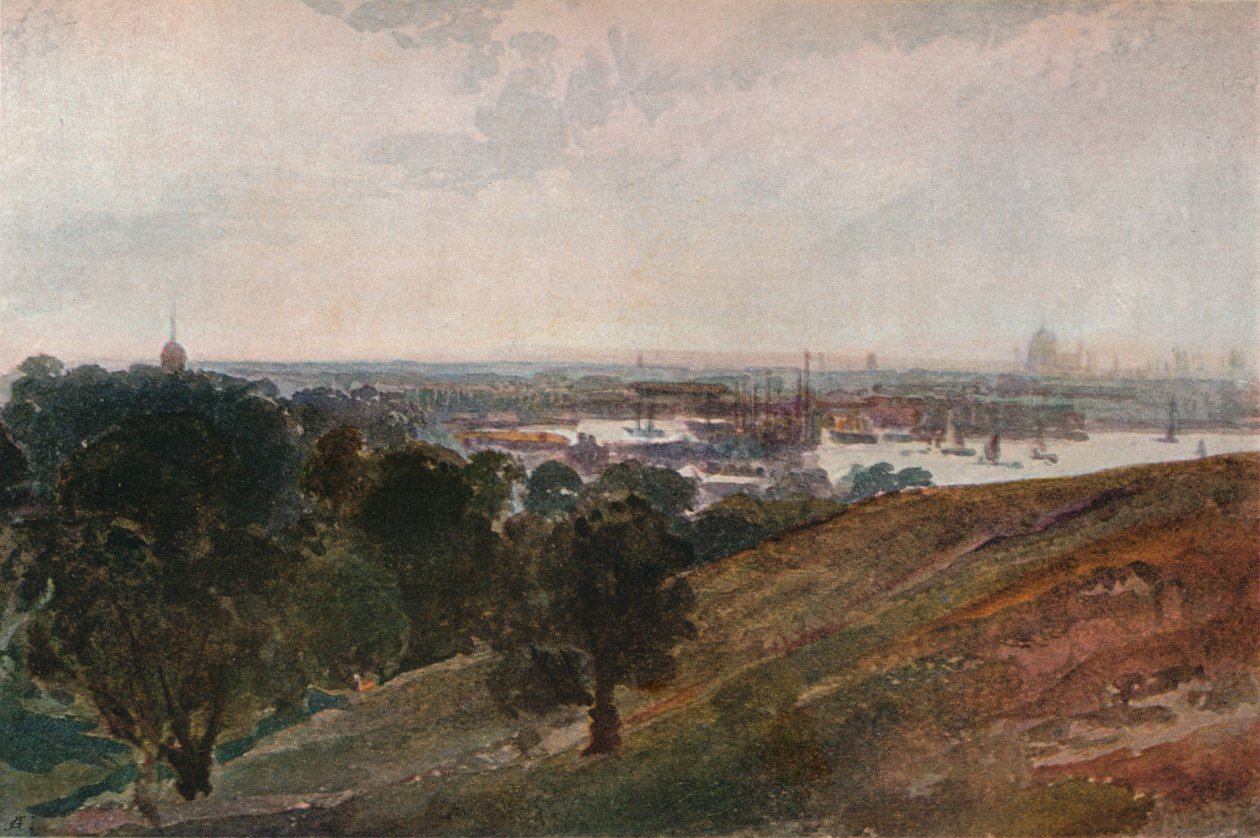 Temže z Greenwich Hill, c1820 od Peter de Wint