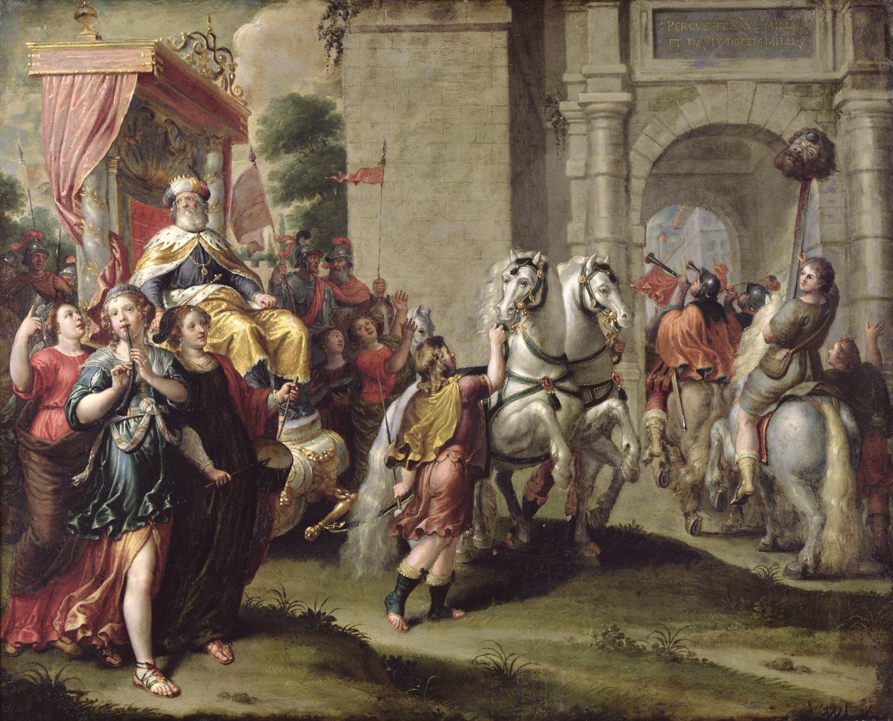 Davidův triumf, kolem roku 1690 od Peter van Lint