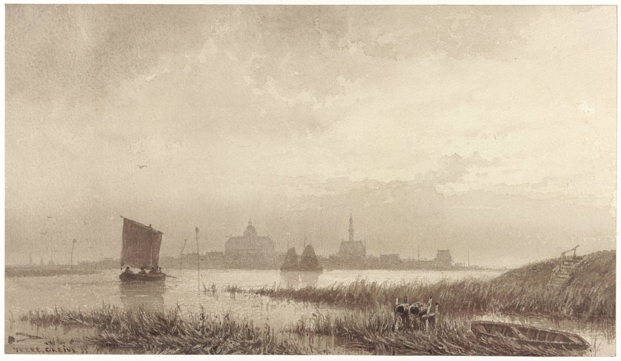Pohled na Veere od Petrus Franciscus Greive