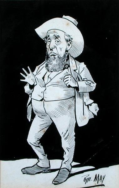 Kovboj (inkoust na papíře) od Phil May