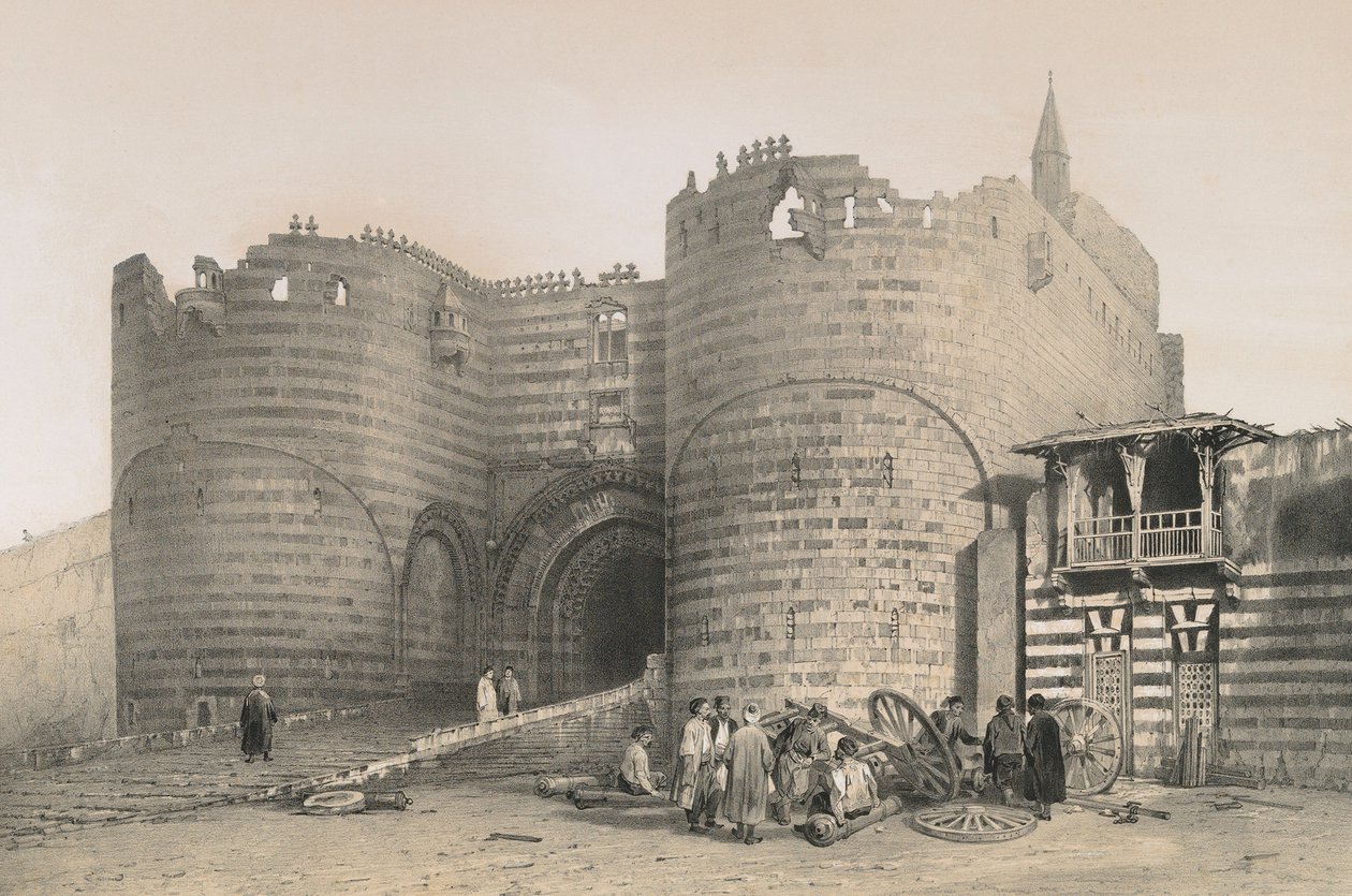 Brána Saladinovy citadely od Philibert Joseph Girault de Prangey