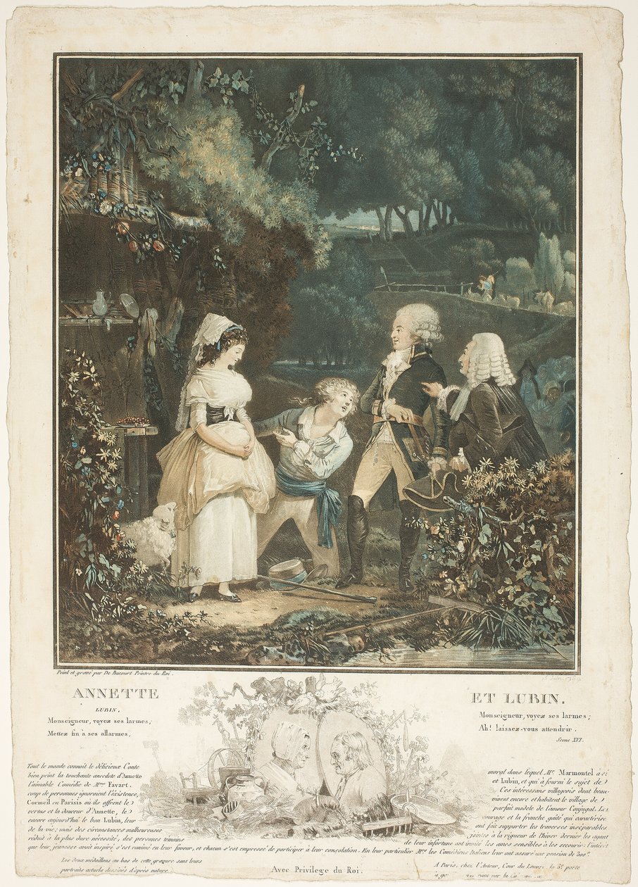 Annette a Lubinovi od Philibert Louis Debucourt