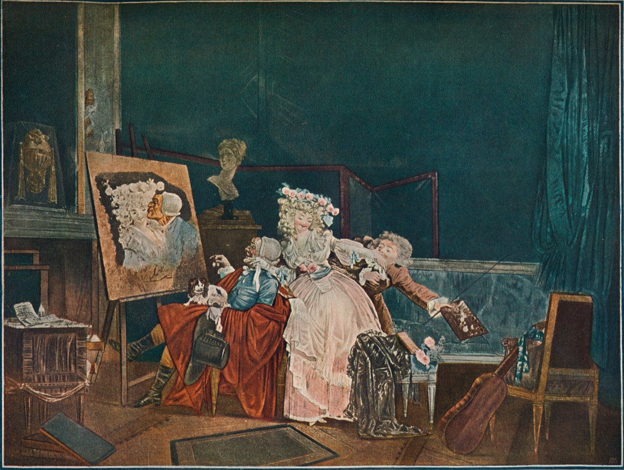 Dva polibky, 1786, 1902 od Philibert Louis Debucourt