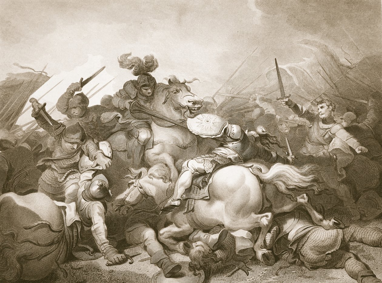 Battle of Bosworth Field, vyryl J. Thomson, ilustrace z Davida Huma 