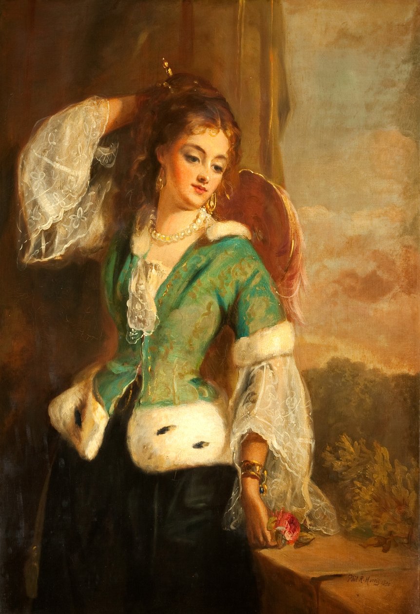 Portrét dámy v zeleném saku, 1890 od Philip Richard Morris
