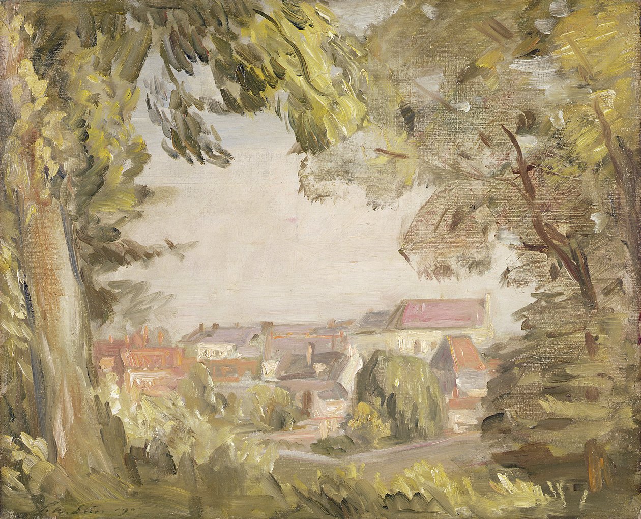 Montreuil z hradeb, 1907 od Philip Wilson Steer