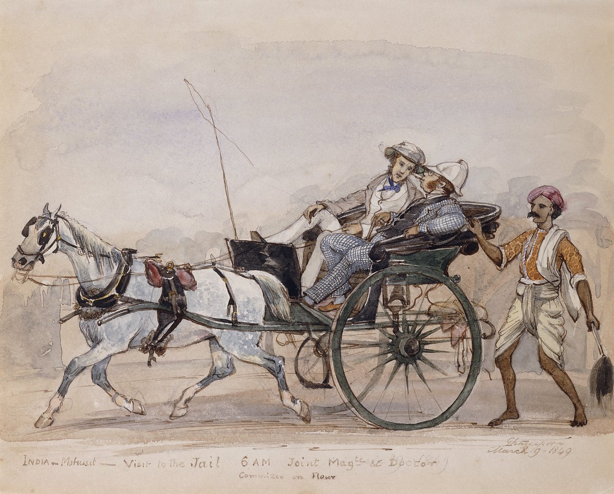 Návštěva ve vězení, 1849 od Philip Charles Trench