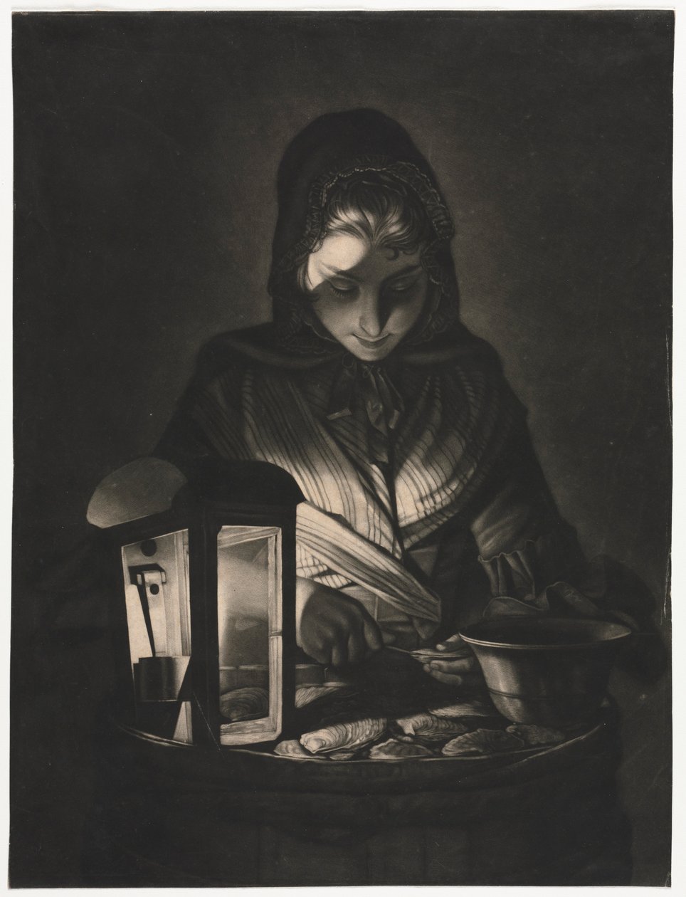 Ústřicová žena, 1769. od Philip Dawe