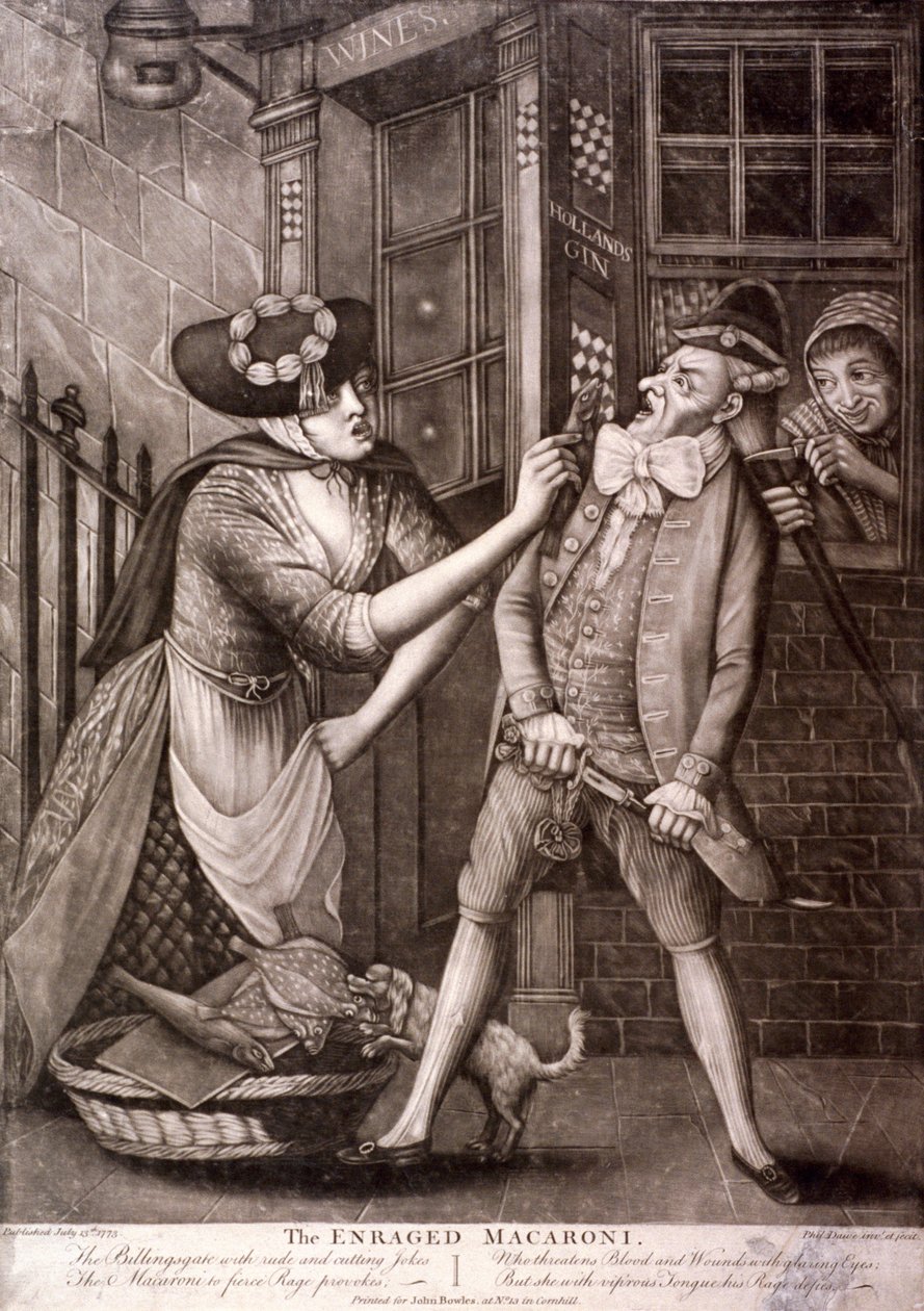 „Rozzuřené makarony, 1773 od Philip Dawe
