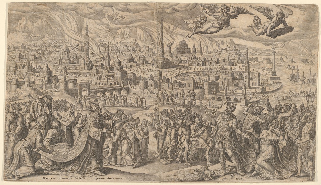 Pád Babylonu, 1569. od Philip Galle