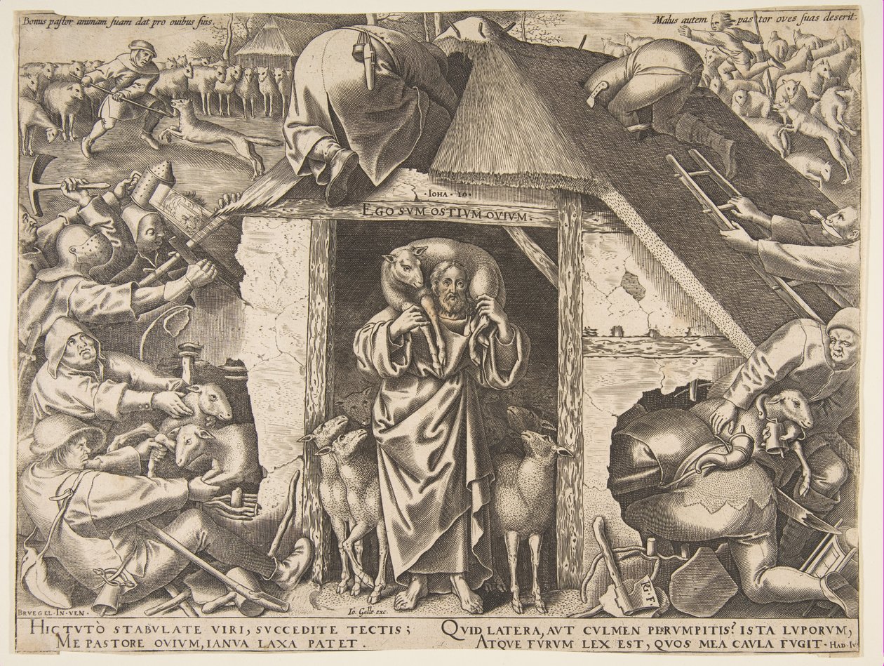Podobenství o dobrém pastýři, 1565. od Philip Galle