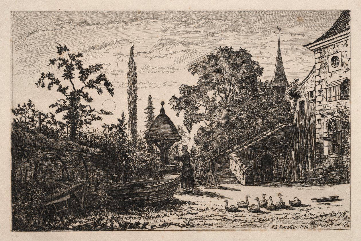 Nádvoří, 1876. od Philip Gilbert Hamerton