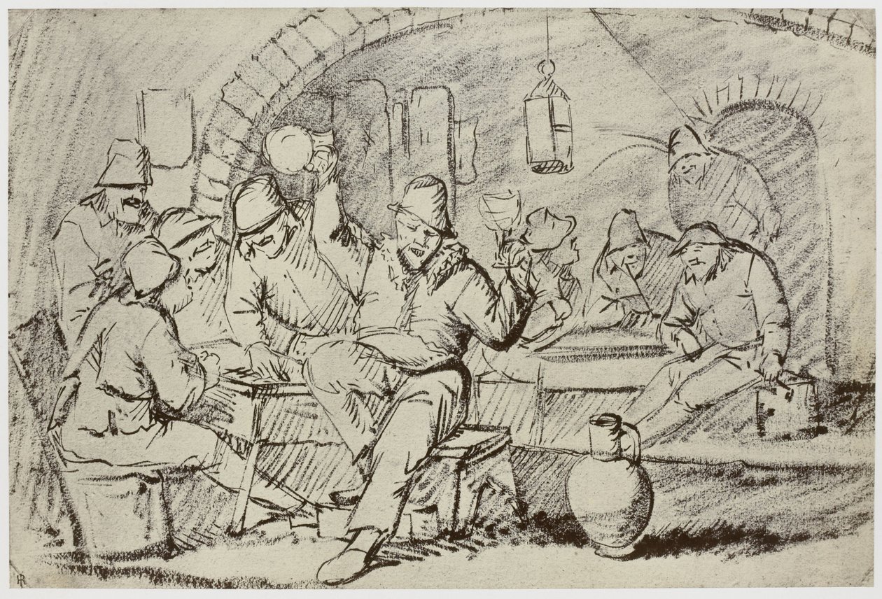 Hemskirk [Van Heemskerck?], Boors Carousing od Philip Henry Delamotte