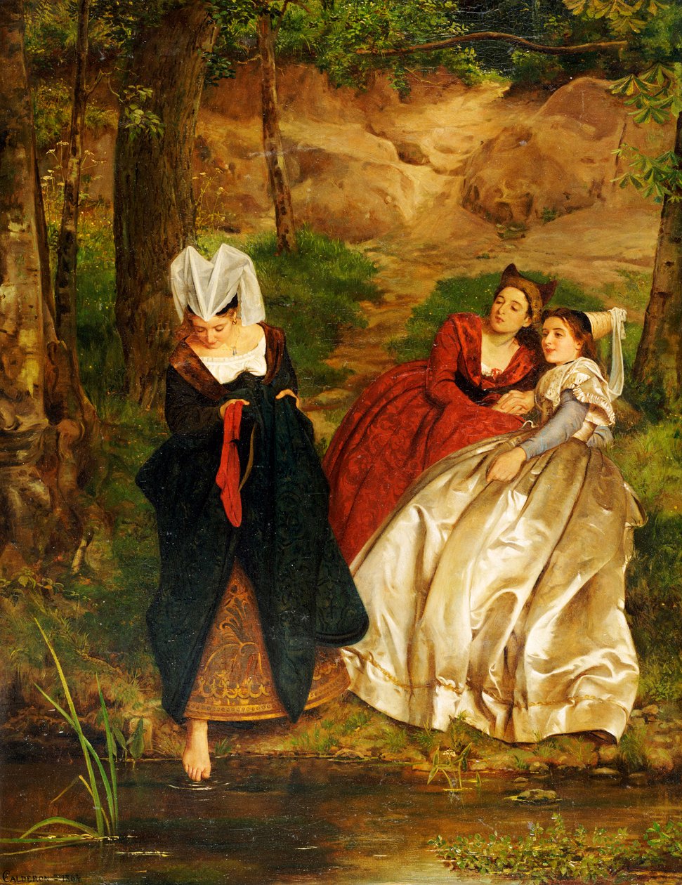 U potoka, 1864 od Philip Hermogenes Calderon