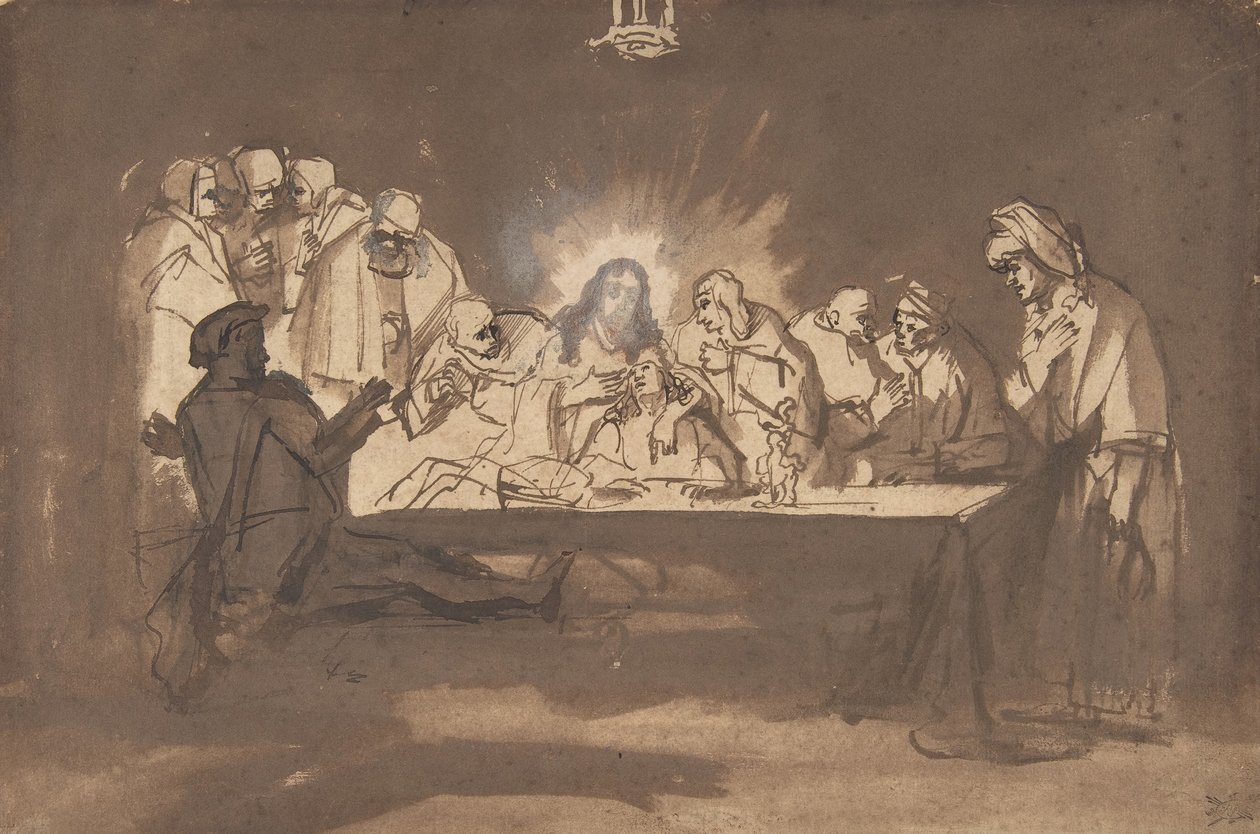 Poslední večeře, konec 1650. od Philip Koninck