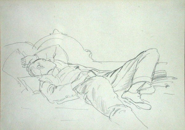 Snooze (tužka na papíře) od Philip Wilson Steer