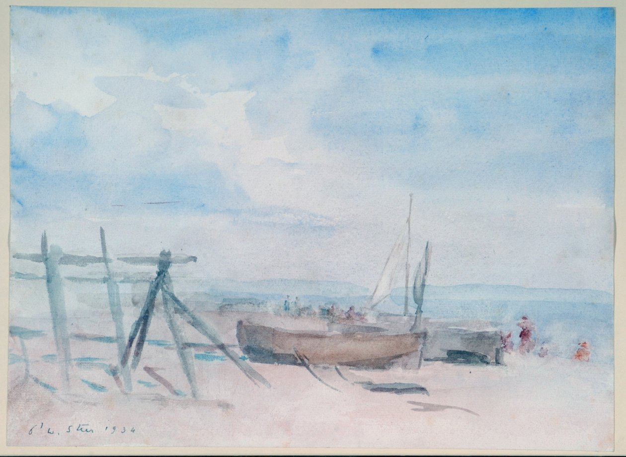 Odliv, pláž Walmer od Philip Wilson Steer