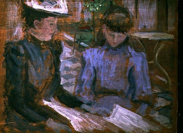 Matka a dcera, Boulogne, kolem roku 1894 (panel) od Philip Wilson Steer