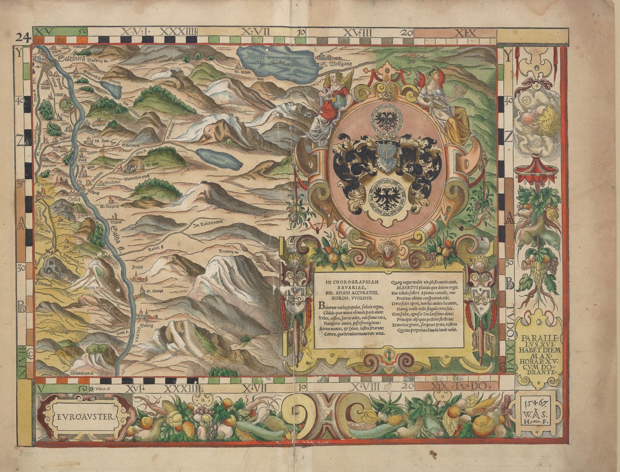 Tablety z bavorské země z roku 1568 (talíř 24) od Philipp Apian