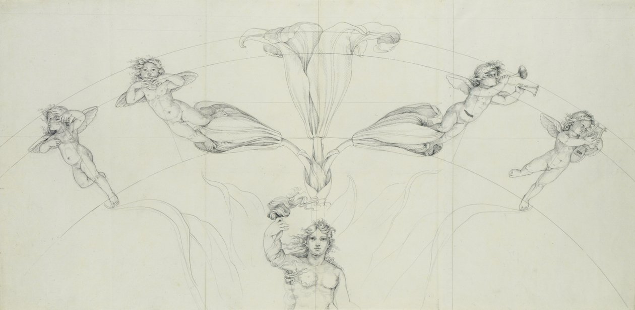Aurora a hudba, 1809 od Philipp Otto Runge