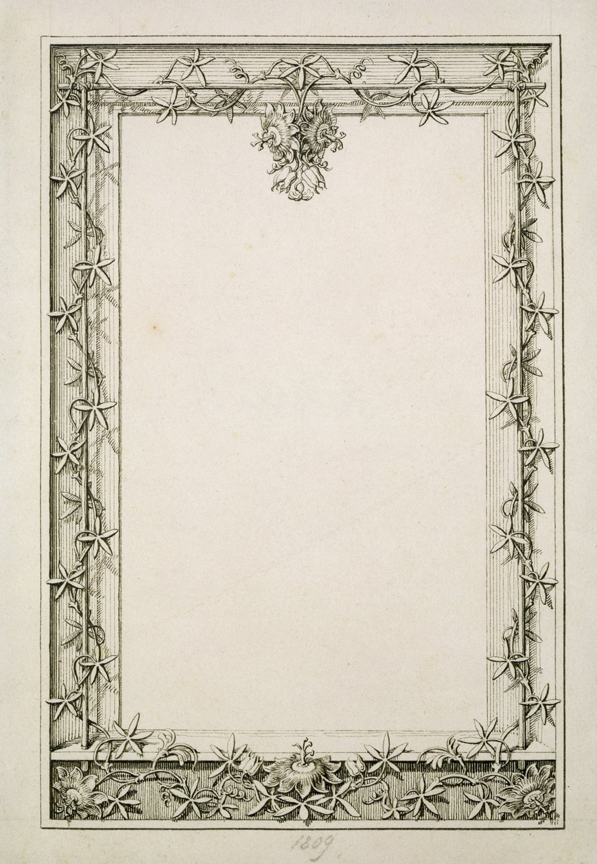 Ozdobný okraj, 1809 (pero a inkoust na papíře) od Philipp Otto Runge
