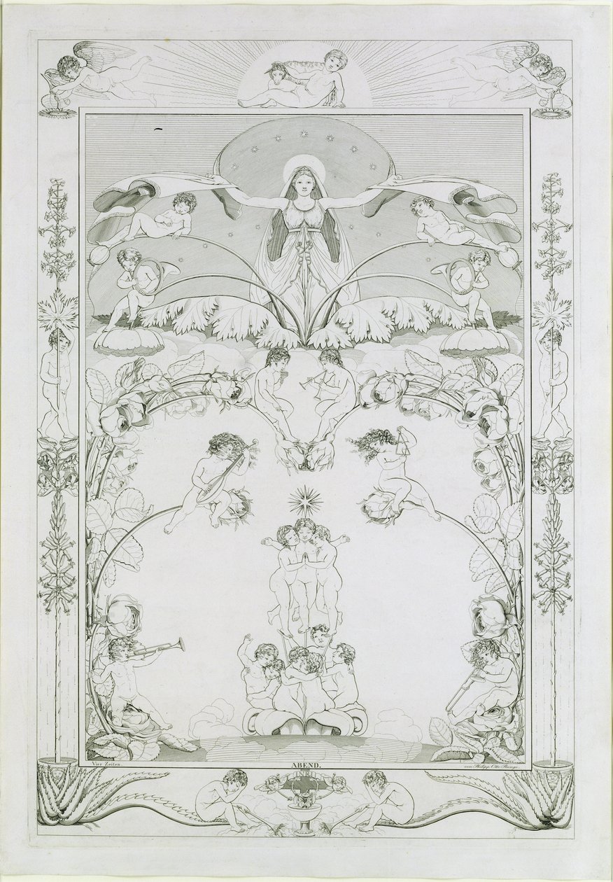 Večer, 1805 od Philipp Otto Runge
