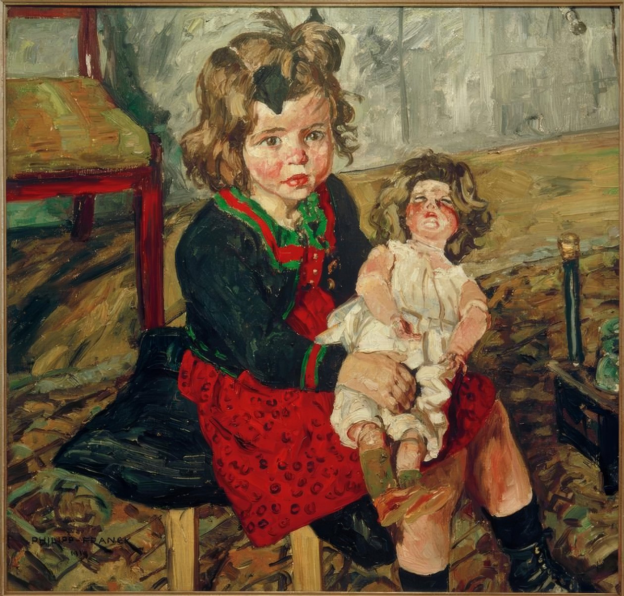 Dítě s panenkou od Philipp Franck