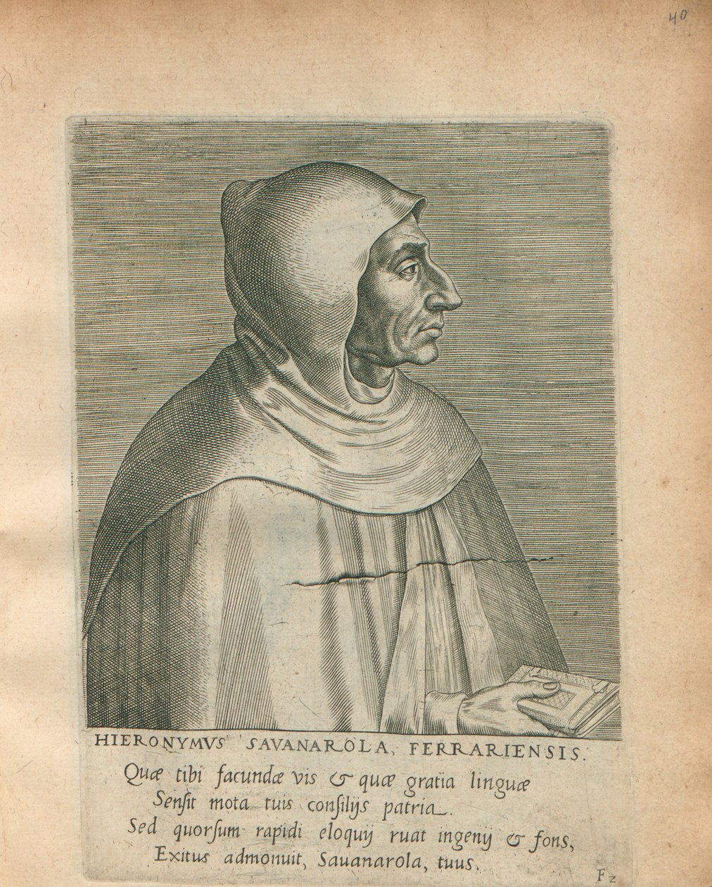 Girolamo Savonarola, 1572. od Philipp Galle