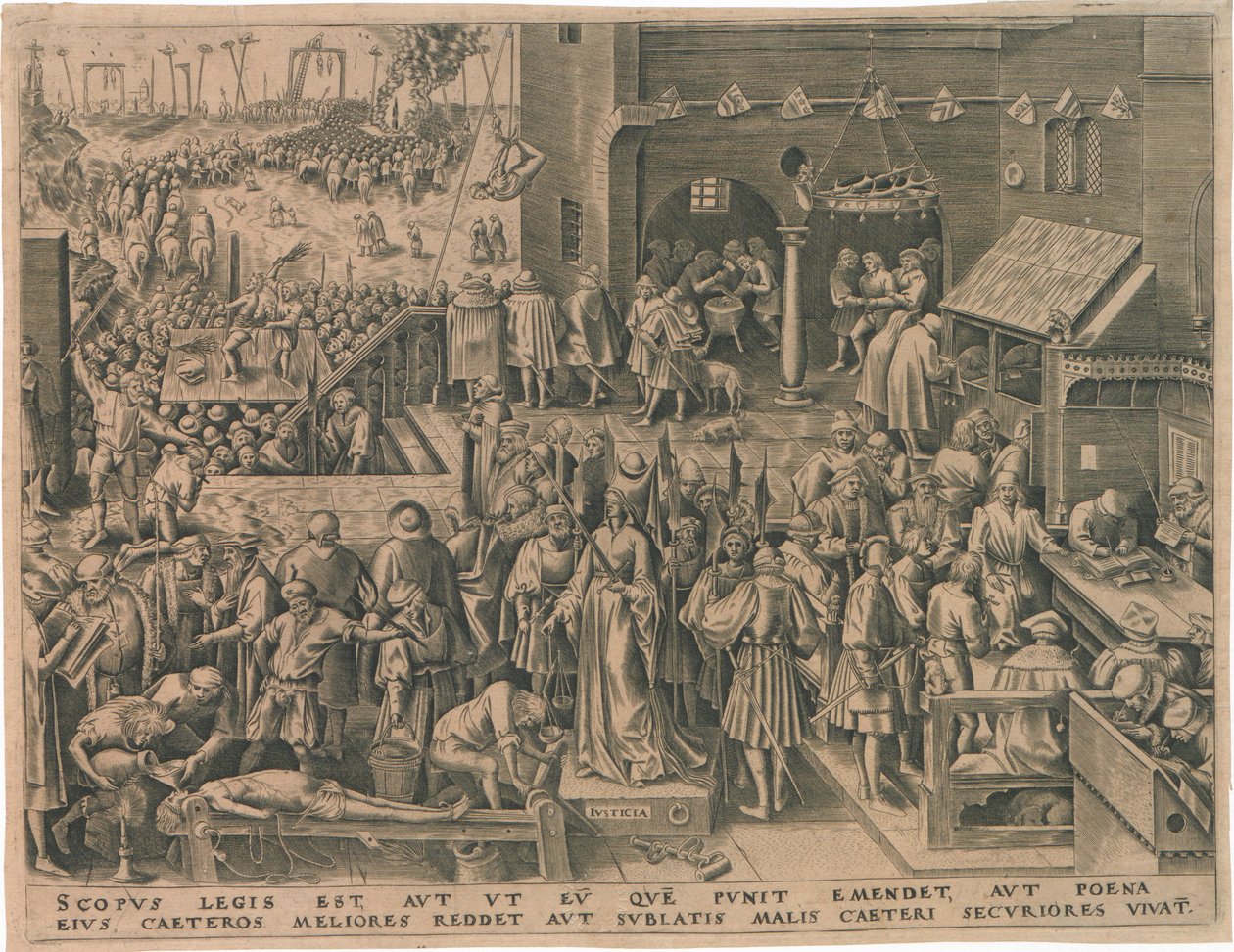 Justitia Justice ze Sedmi ctností, 1559. od Philipp Galle