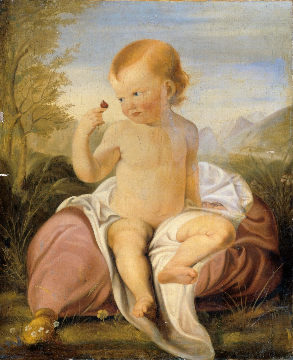 Dítě s sladký hrášek květ od Philipp Otto Runge