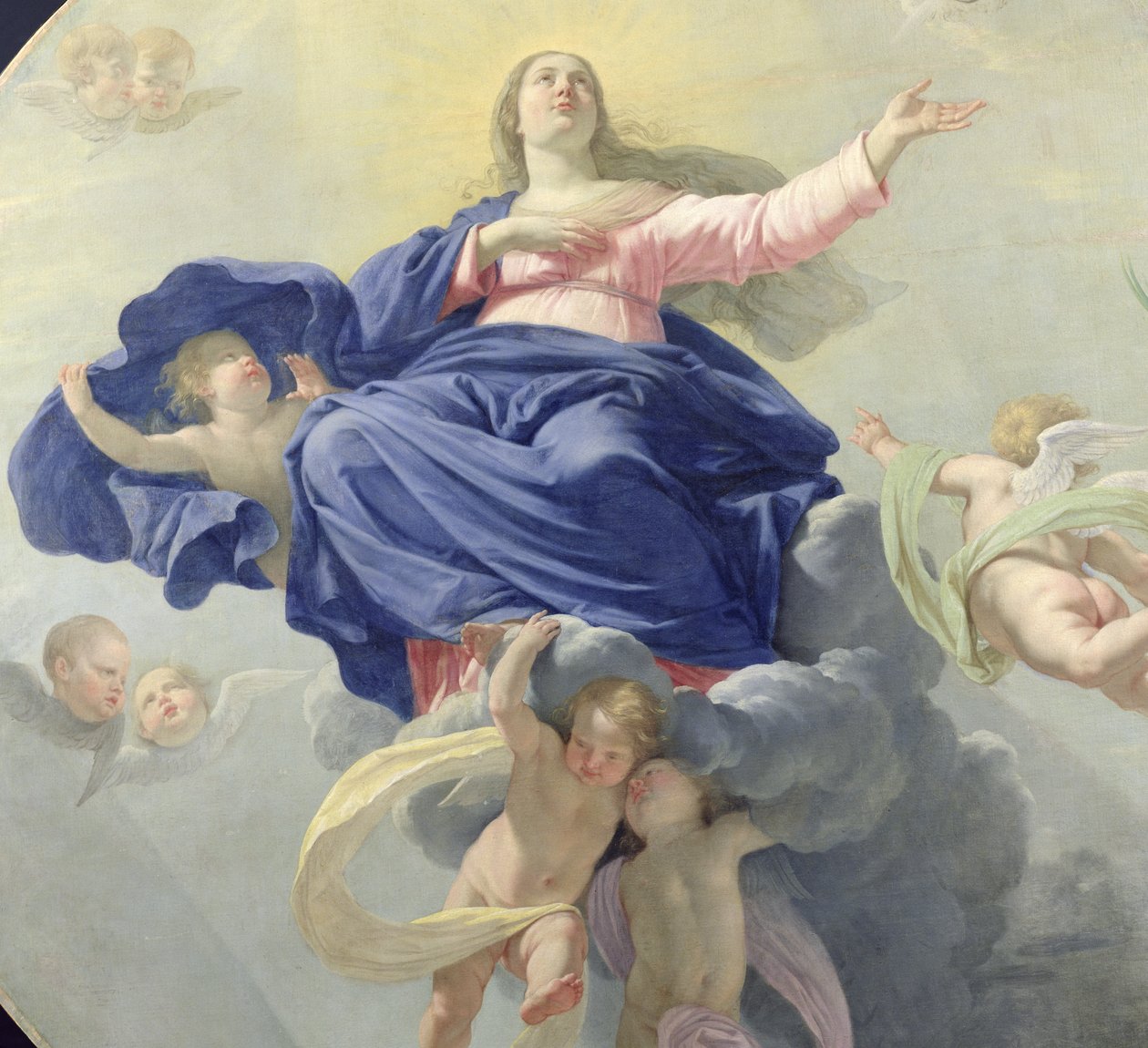 Nanebevzetí Panny Marie, kolem roku 1656 (detail z roku 187021) od Philippe de Champaigne