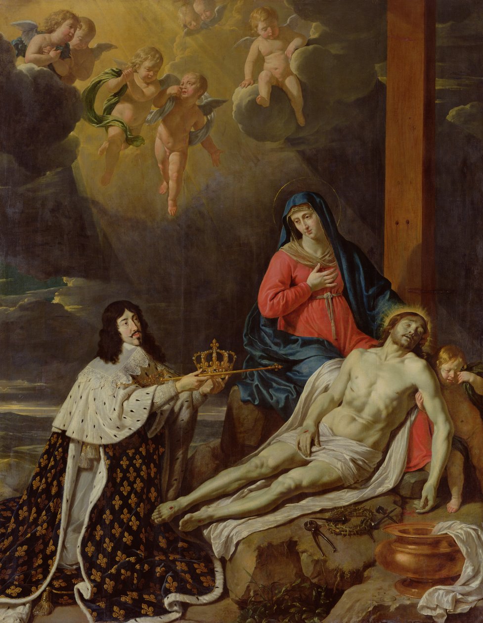 Slib Ludvíka XIII. (1601-43) krále Francie a Navarry, 1638 od Philippe de Champaigne
