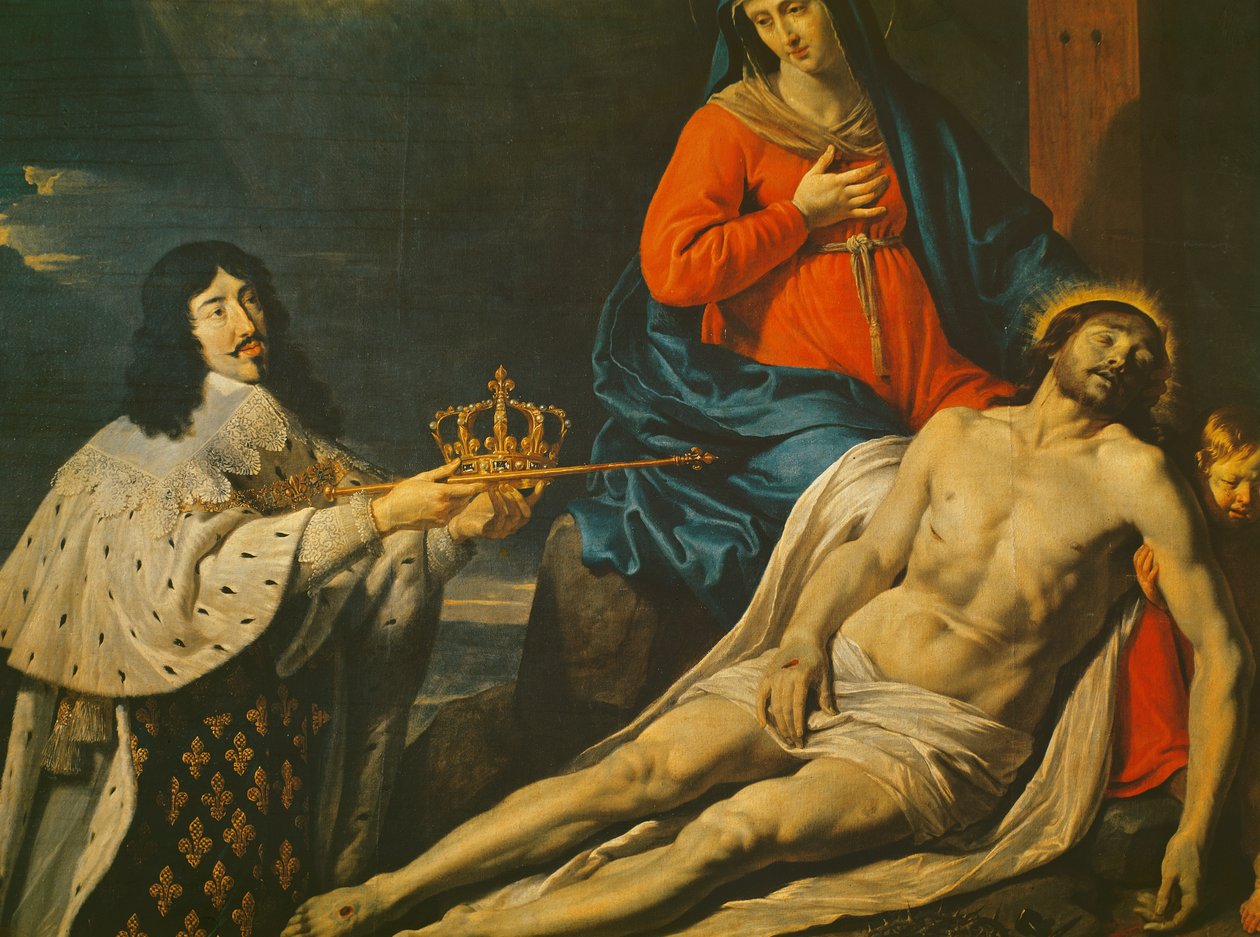 Slib Ludvíka XIII. (1601-43) krále Francie a Navarry, 1638, detail od Philippe de Champaigne