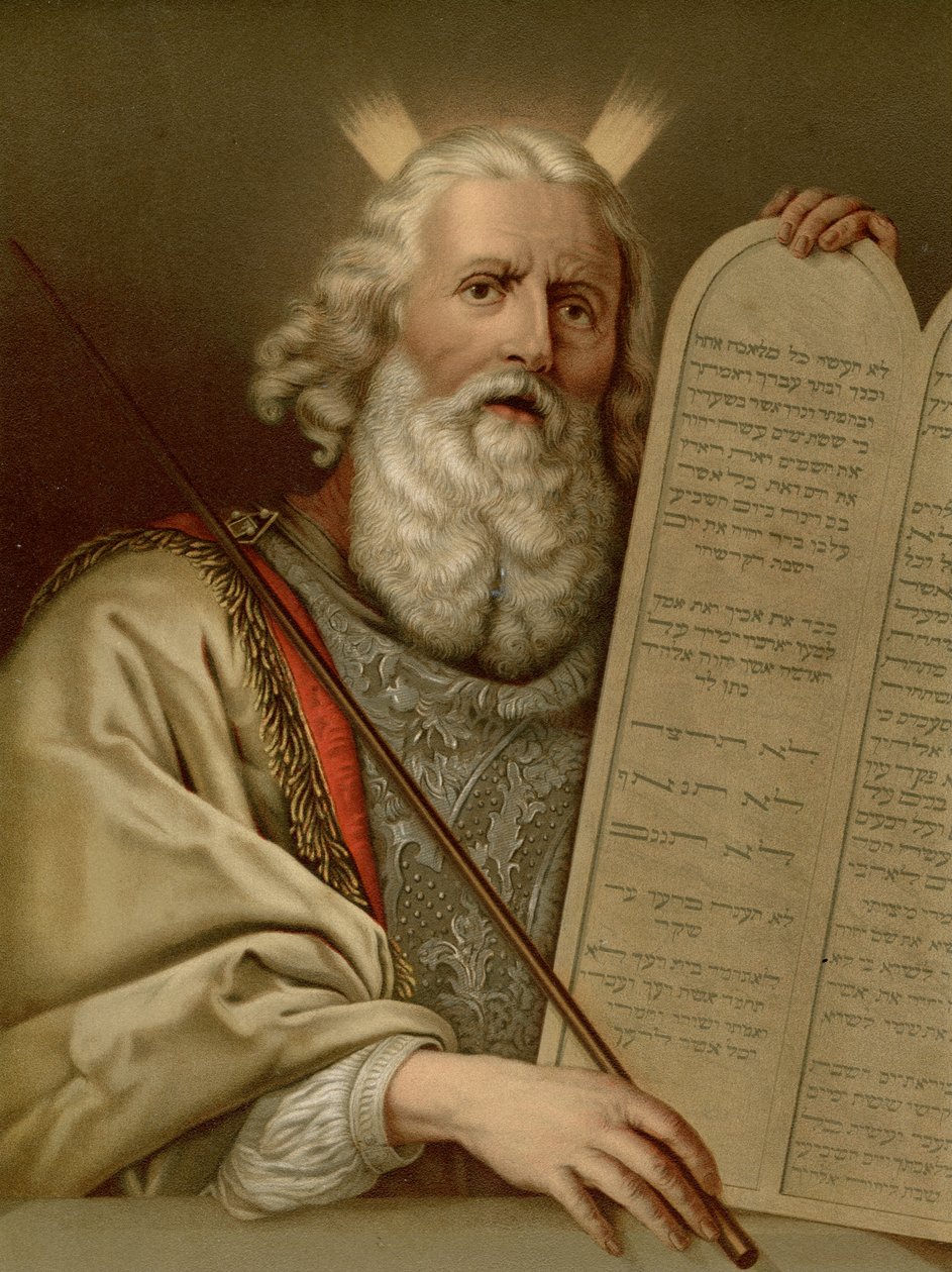 Mojžíš s novými tabulkami zákona od Philippe de after Champaigne