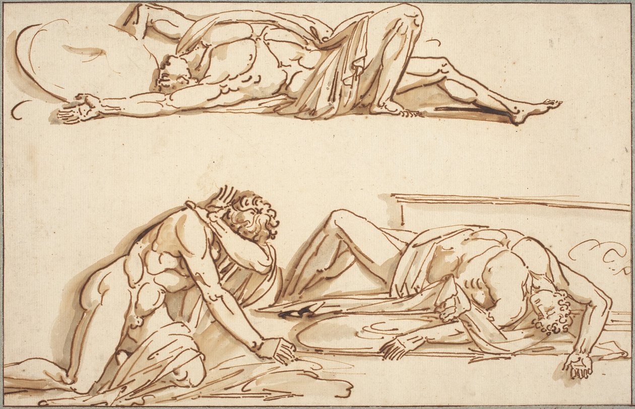 Achilles a Patroklos od Philippe Auguste Hennequin
