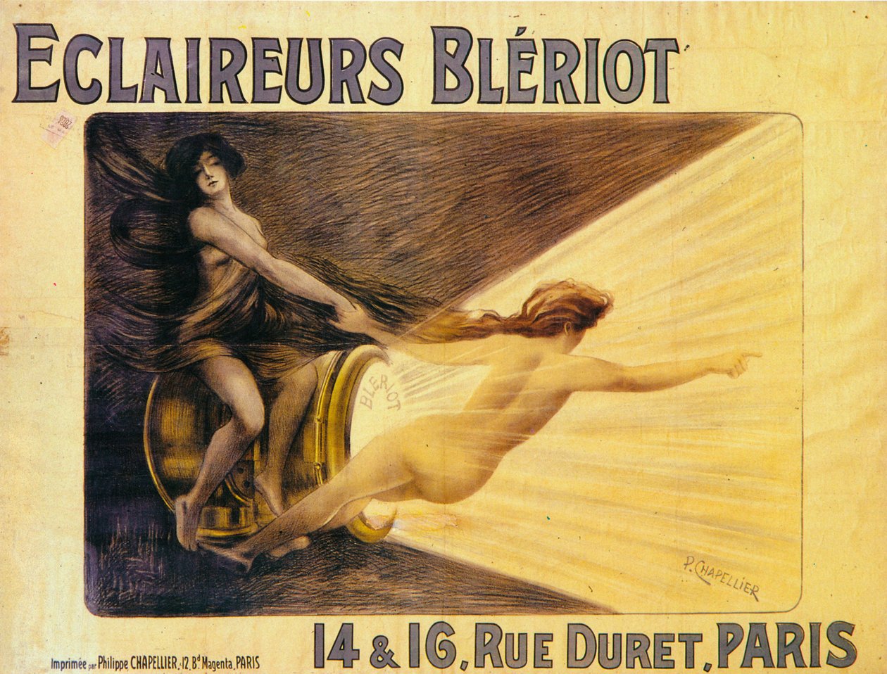Reklama na světlomety Bleriot, c1905 od Philippe Chapellier